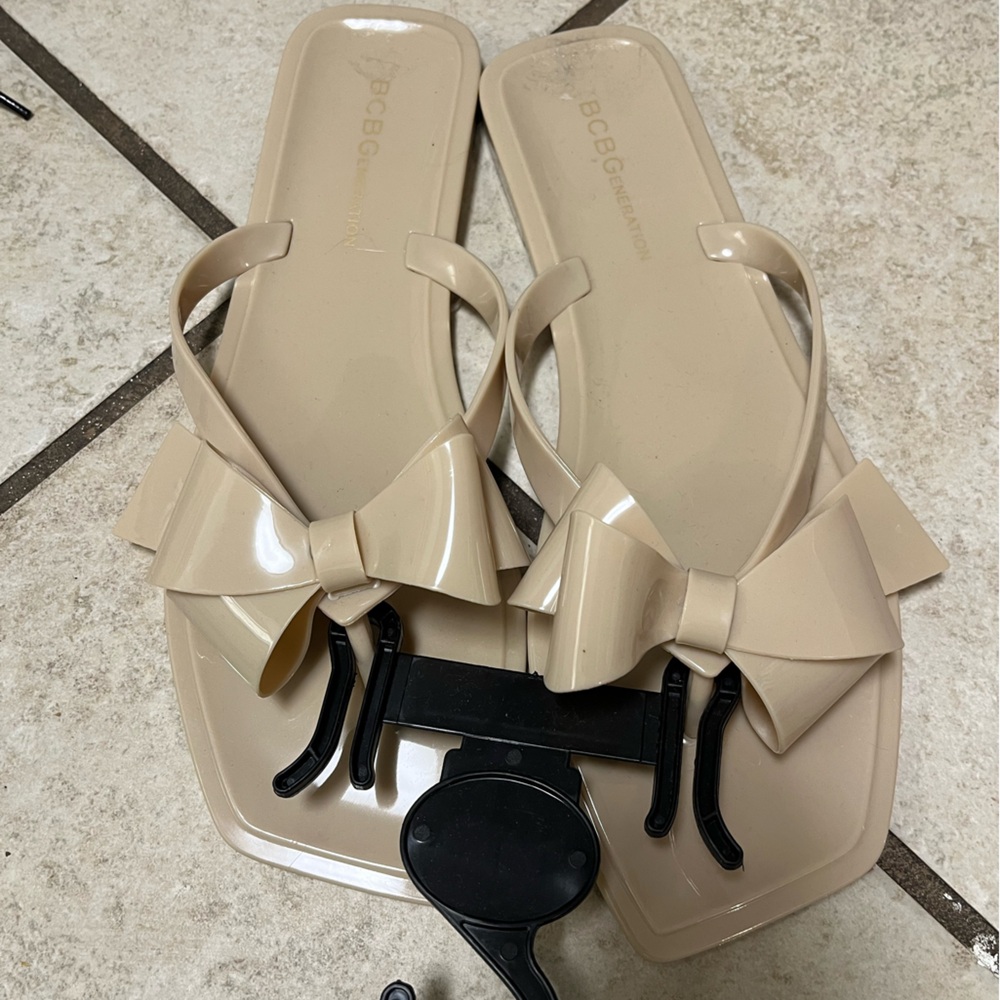 Beige Bow Sandals by BCBGeneration